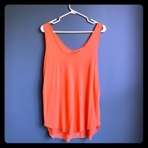 Women’s Medium Coral Sleeveless Swing Blouse